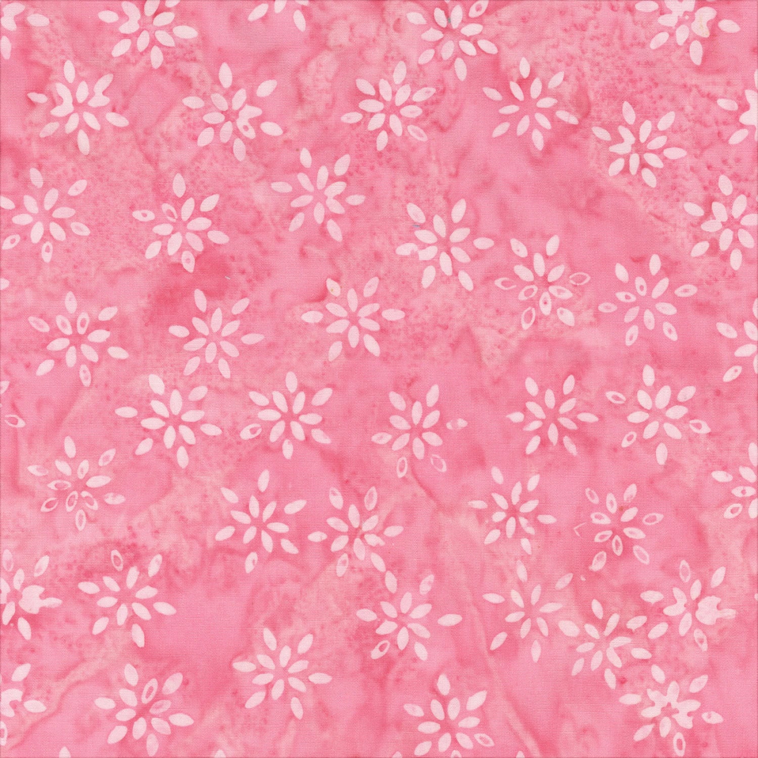 Heart to Heart Pink Sparkling Flowers Batik