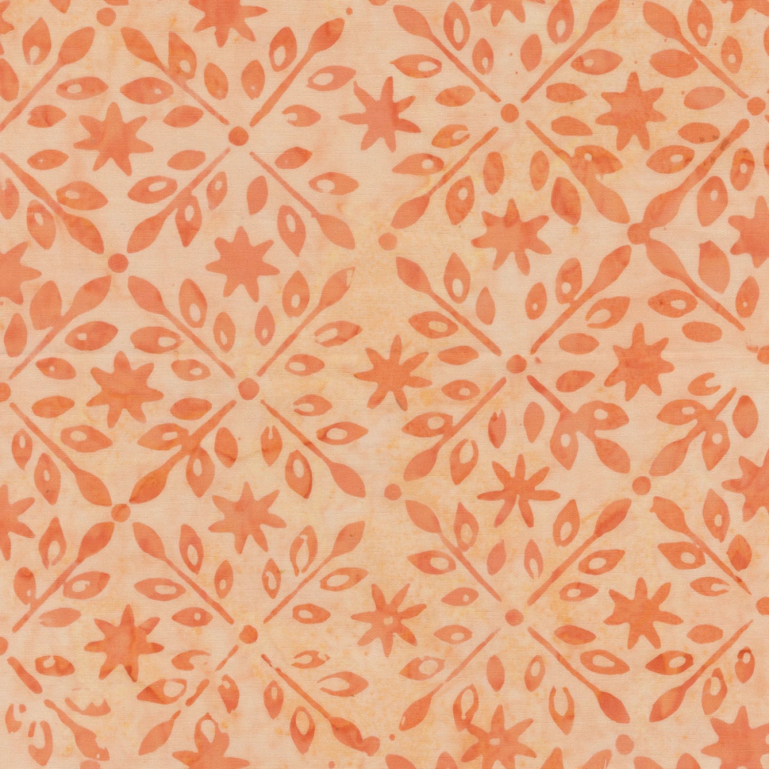 Coral Beach Peach Lattice Batik