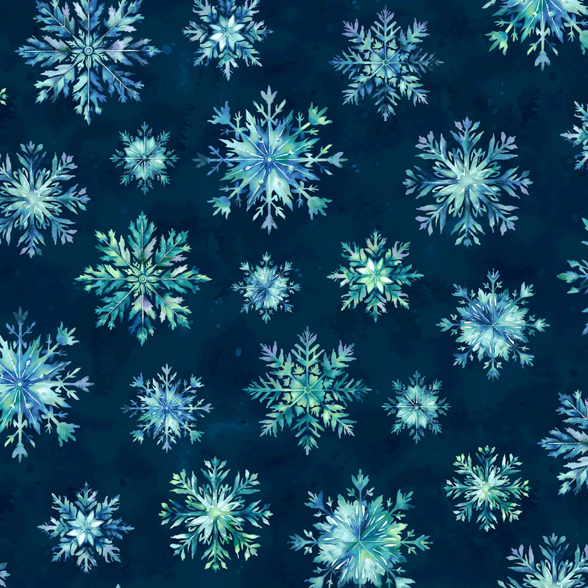 Beyond the Pines Snowflakes - Midnight Blue