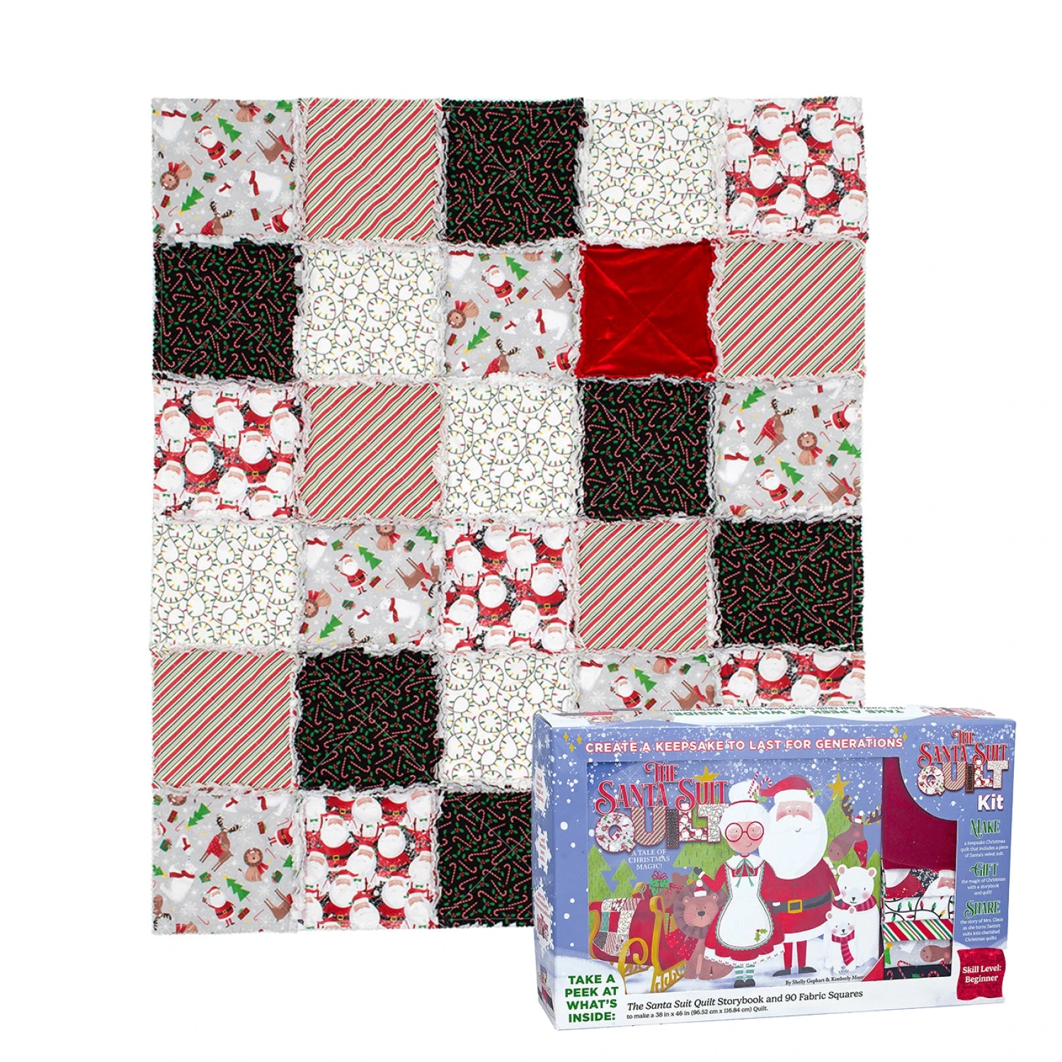 Multicolor Santa Suit - Quilt Kit Box