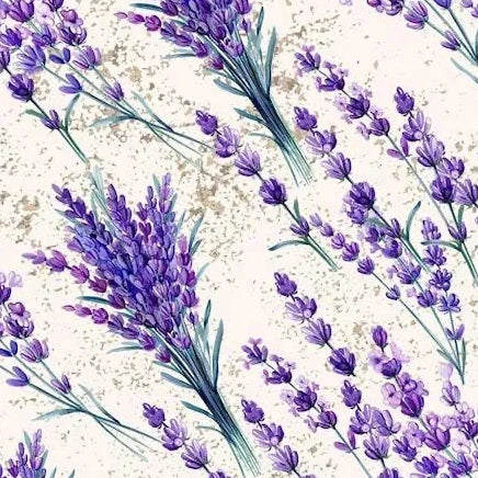 Lilac Lavender Floral Bouquets - Cream and Purple