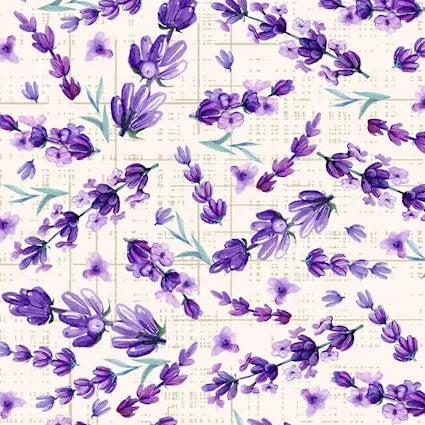 Lilac Lavender Stems - Cream