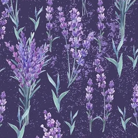 Lilac Lavender Floral - Deep Purple