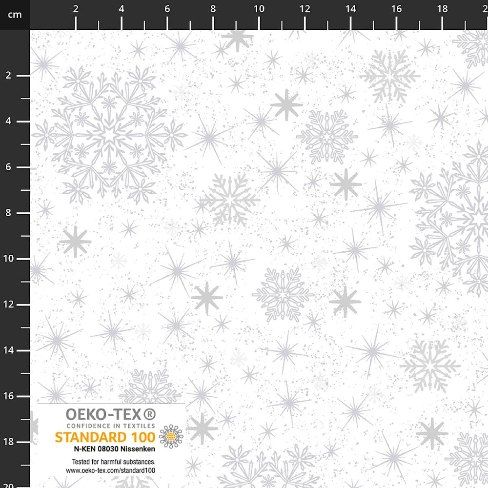 Snow Crystals White Silver Snowflakes