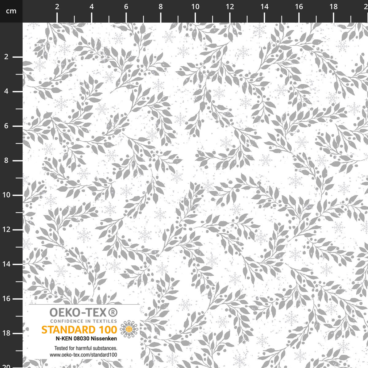 Snow Crystals Snowflake Vines - White and Silver