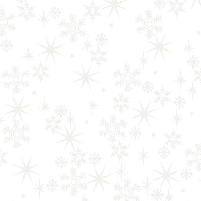 Snow Crystals Snowflakes - White Pearl