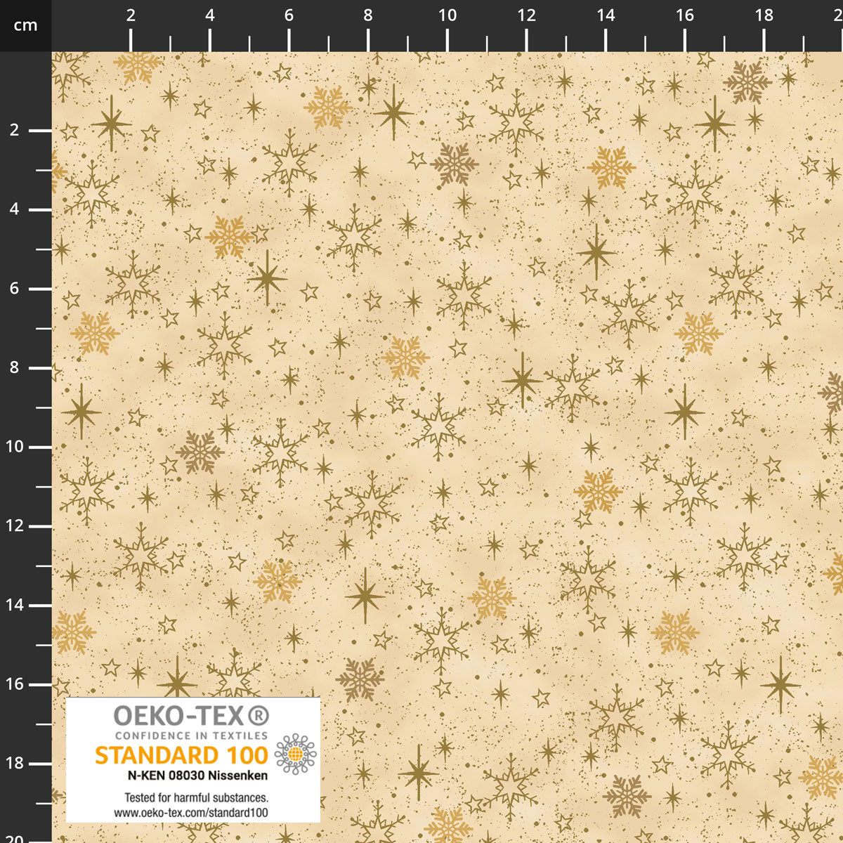 Snow Crystals Small Snowflakes - Gold with Metallic