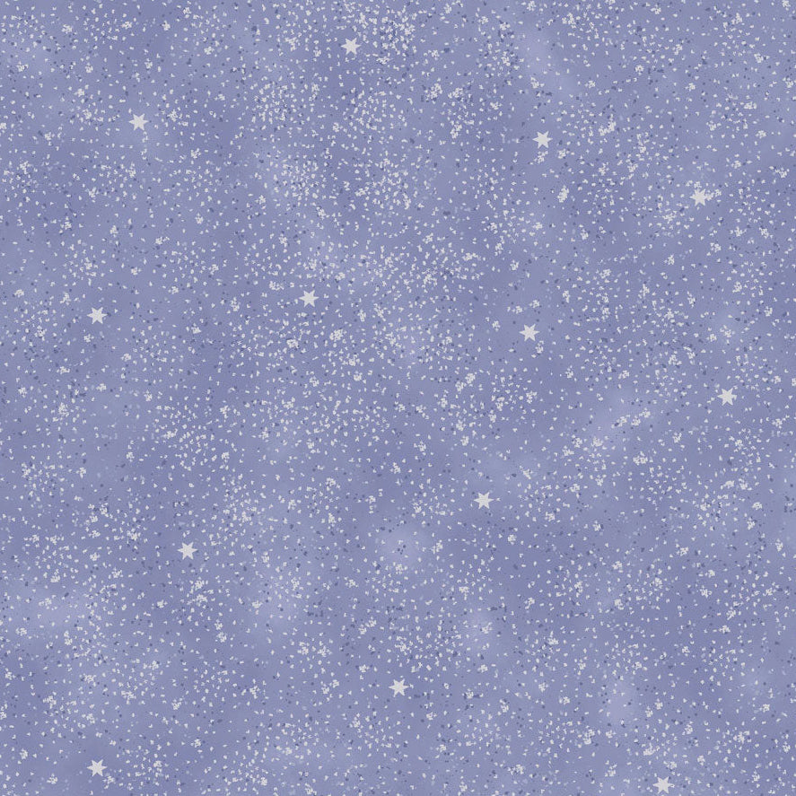 Snow Crystals Splatter - Light Blue and Silver