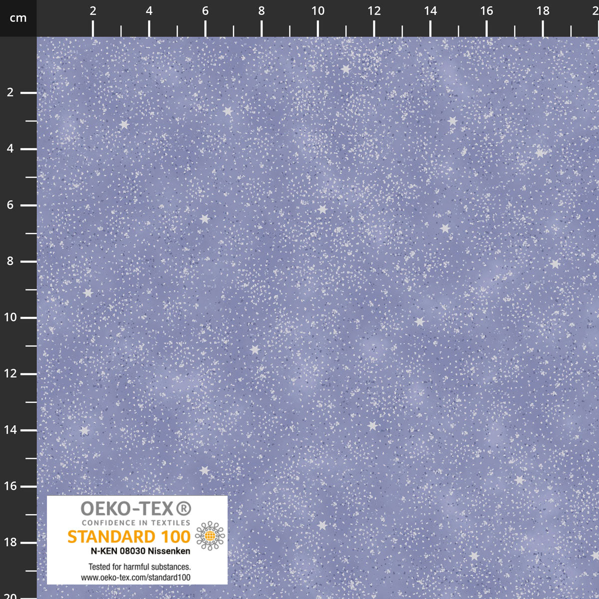Snow Crystals Splatter - Light Blue and Silver
