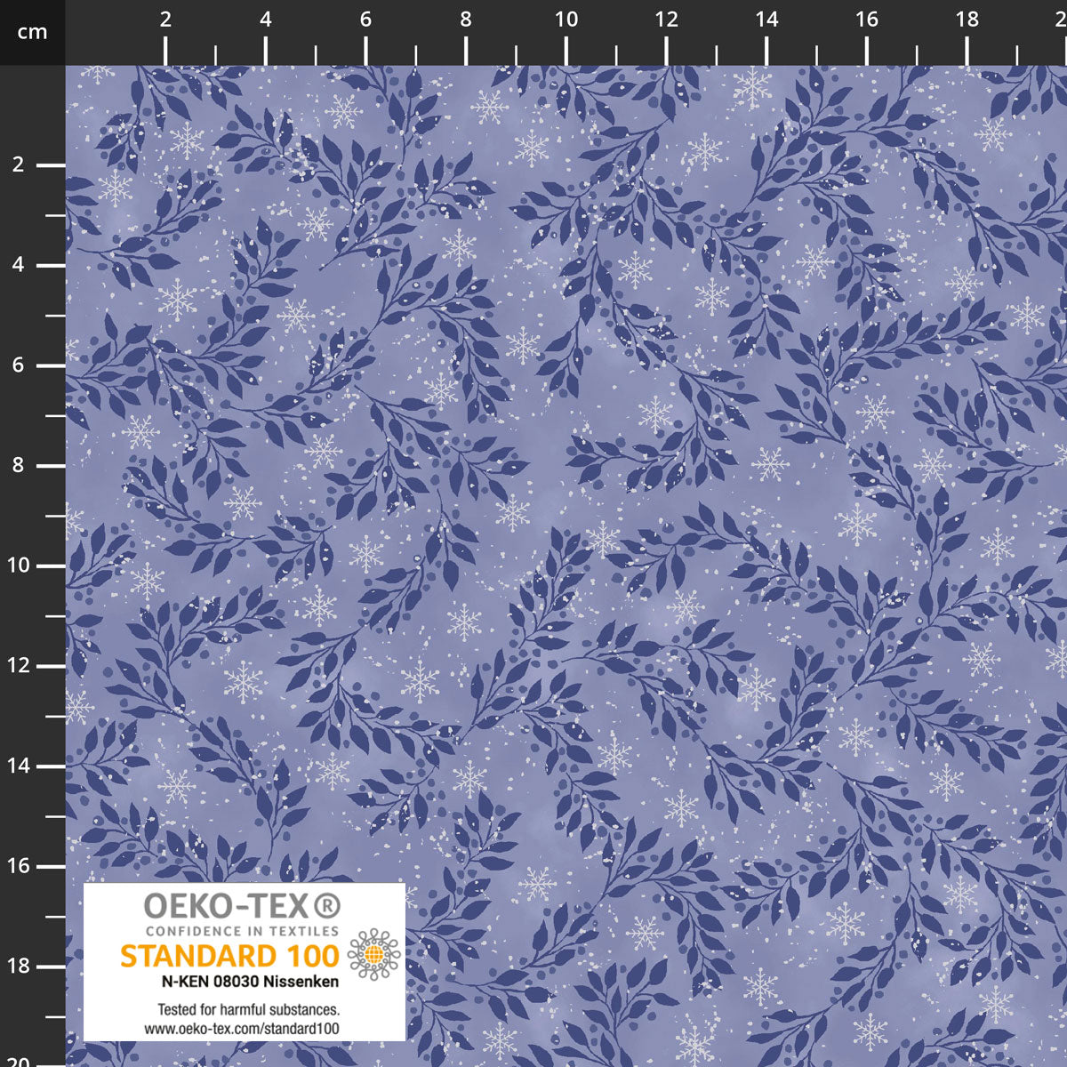 Snow Crystals Snowflake Vines - Blue and Silver