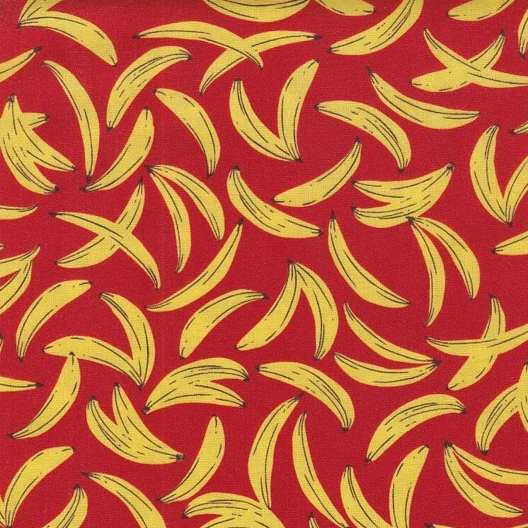 Monkey Business Red with Yellow Bananas