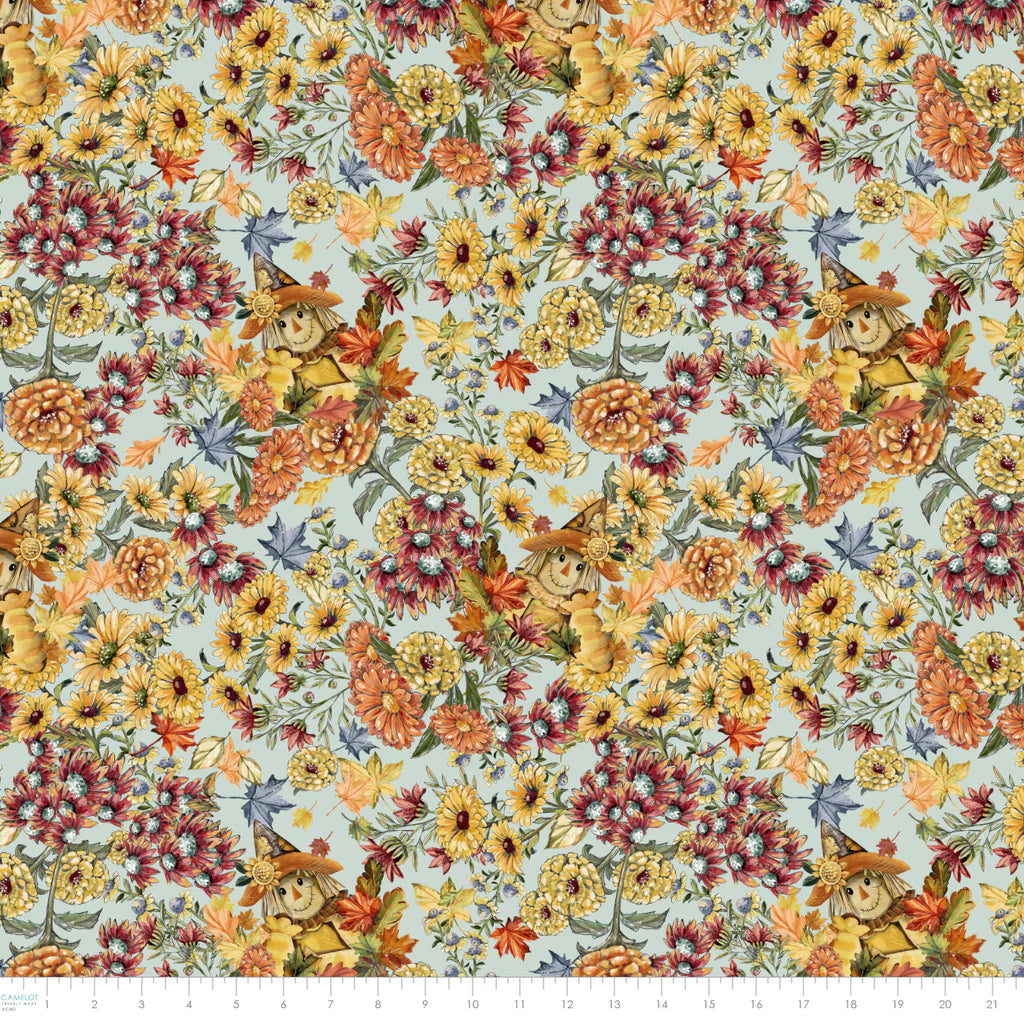 Pumpkin Patch Keeper Cozy Countryside - Light Aqua