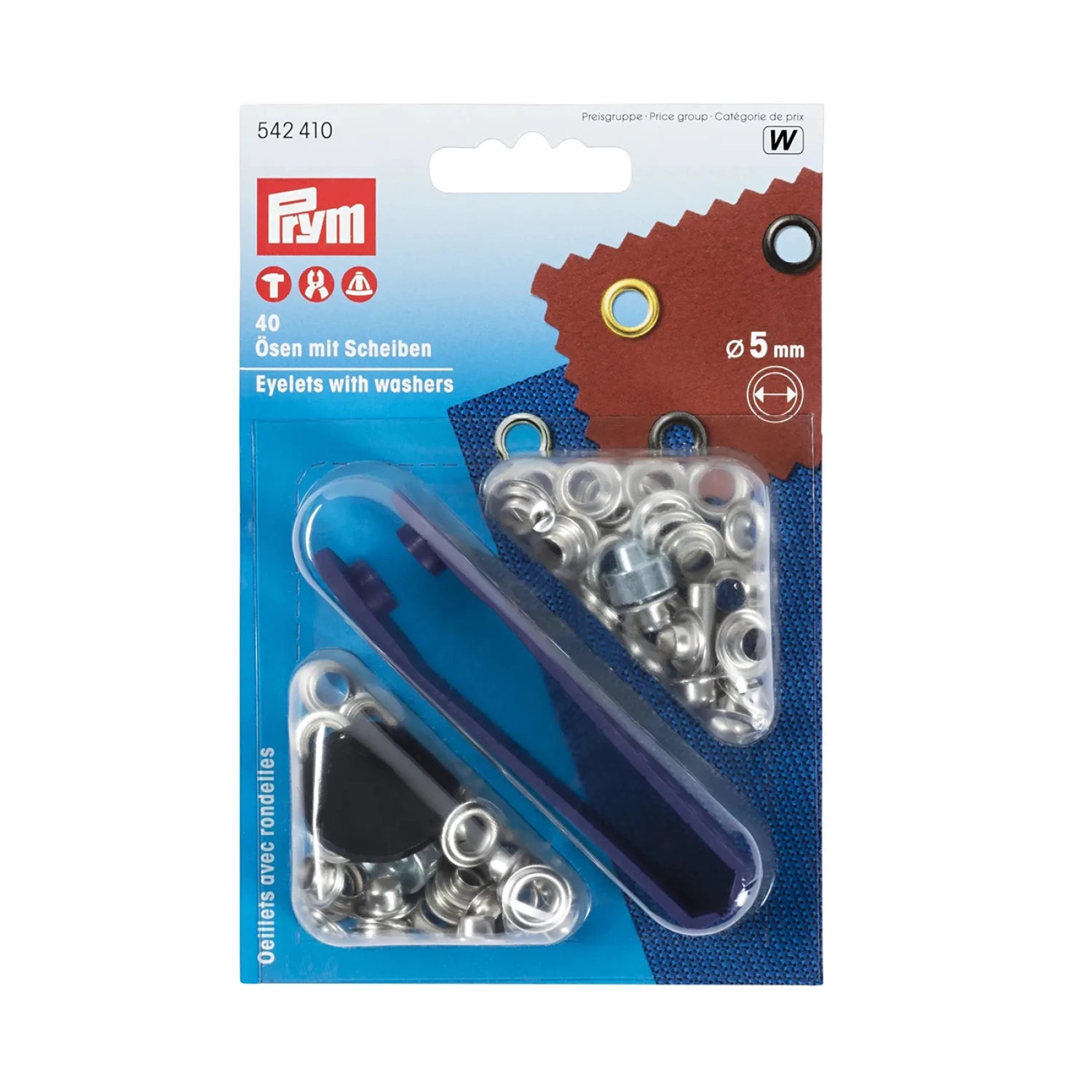 Eyelets with Washers and Tool