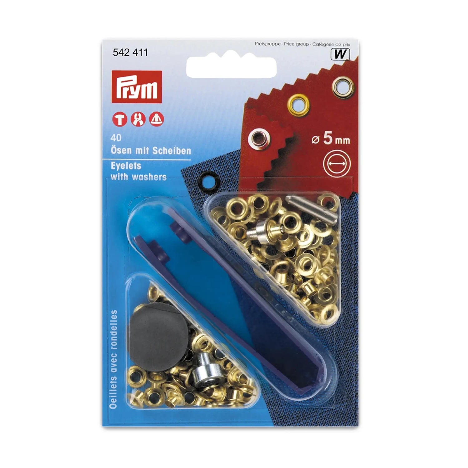 Eyelets with Washers and Tool