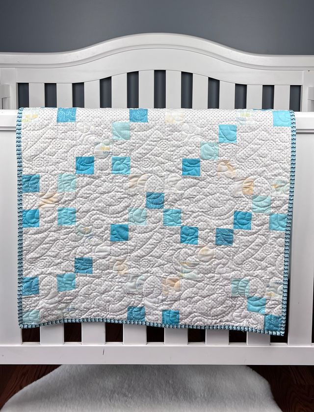 Sweet Baby Boy Irish Chain Quilt Kit