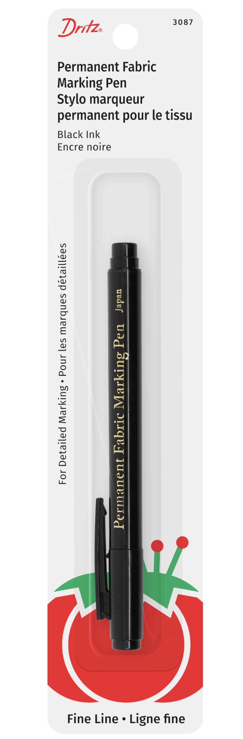 Black Fine Line Permanent Fabric Pen