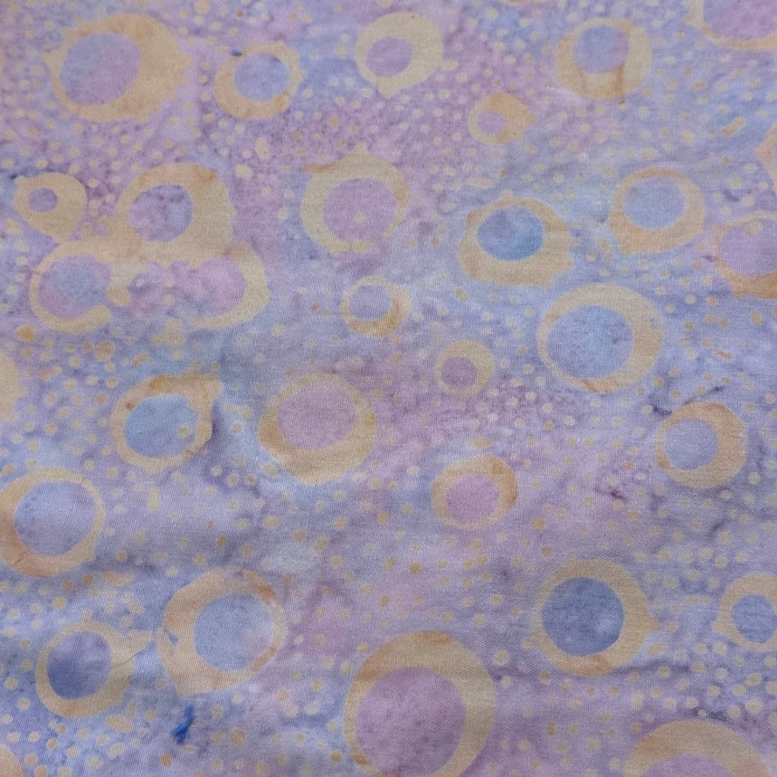 Anthology Batik Pink/ Mauve/ Yellow Circle Dot