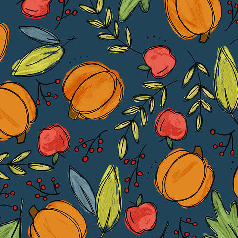 Harvest Home Bountiful Harvest - Navy