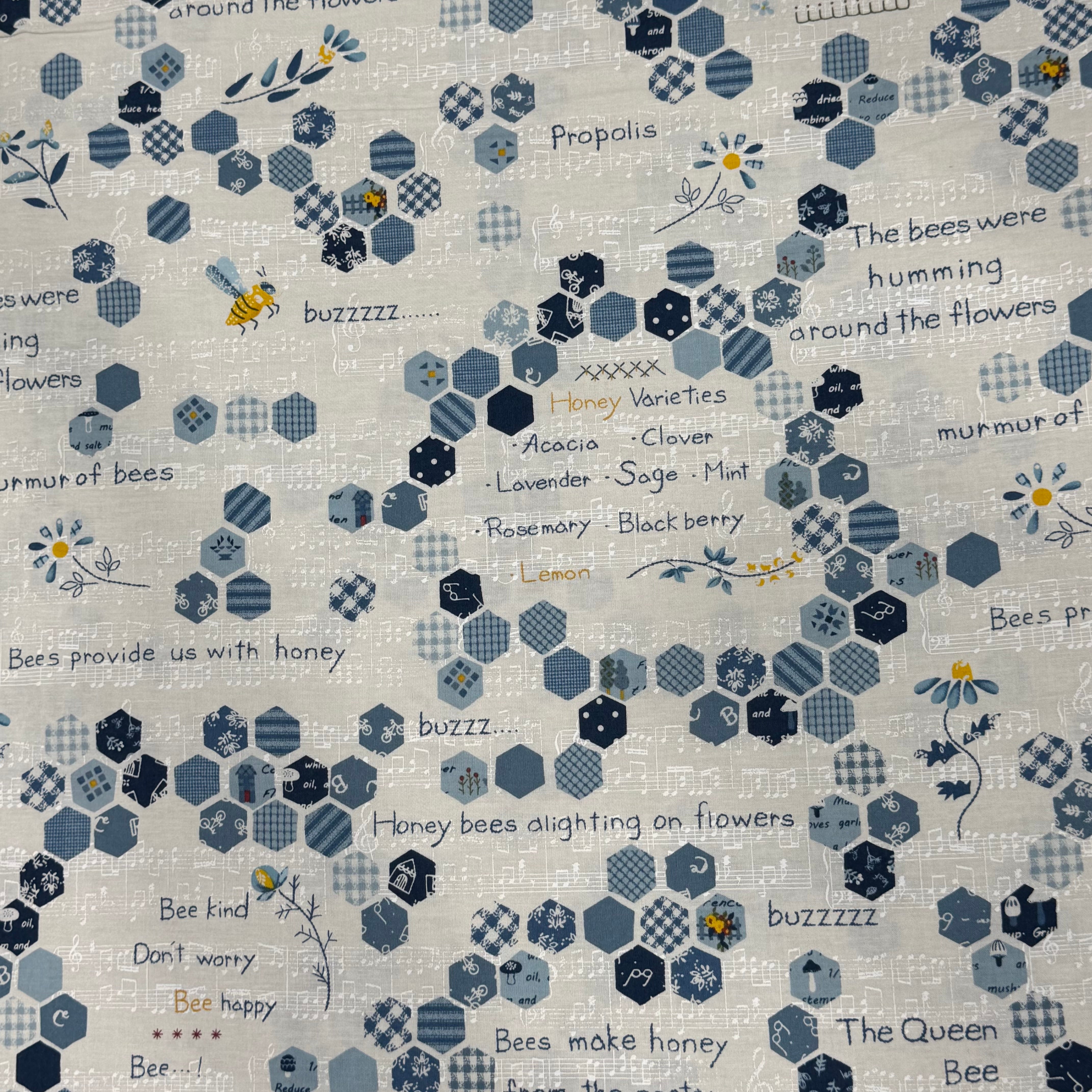 American Country Hexagon & Bees
