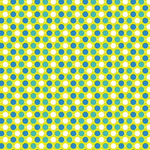 Toadily Cute Lime & Blue Hop Dots
