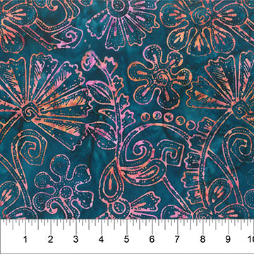 Boho Spirit Peacock Blue Floral
