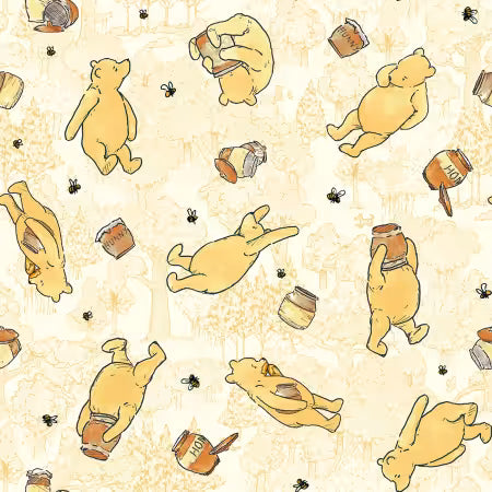 Winnie the Pooh Yellow Bears Minky