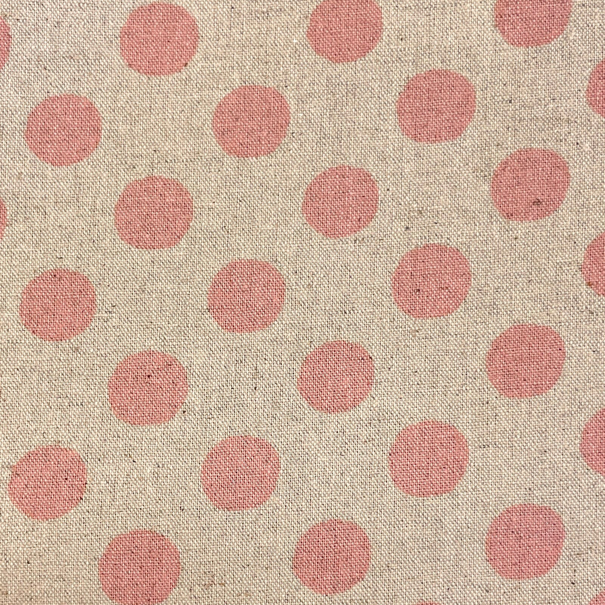 Sevenberry Linen Dots - Pink and Natural