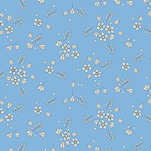 Floral Romance Blossoms Blue