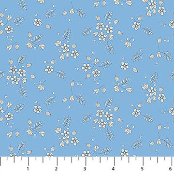 Floral Romance Blossoms Blue