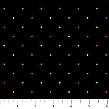 Dusk Black Multi Ditsy Dots
