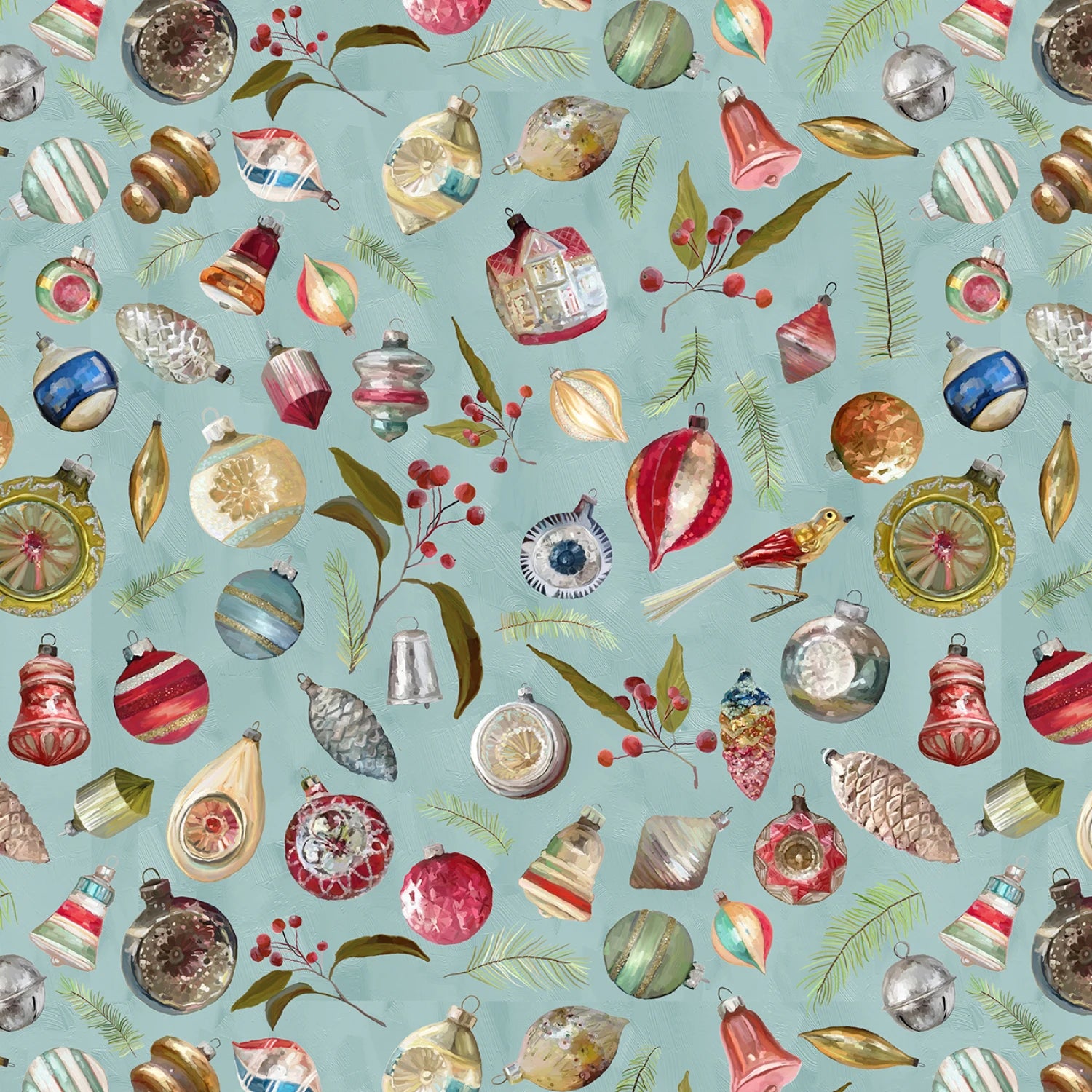 Holly Woods Vintage Ornaments - Slate