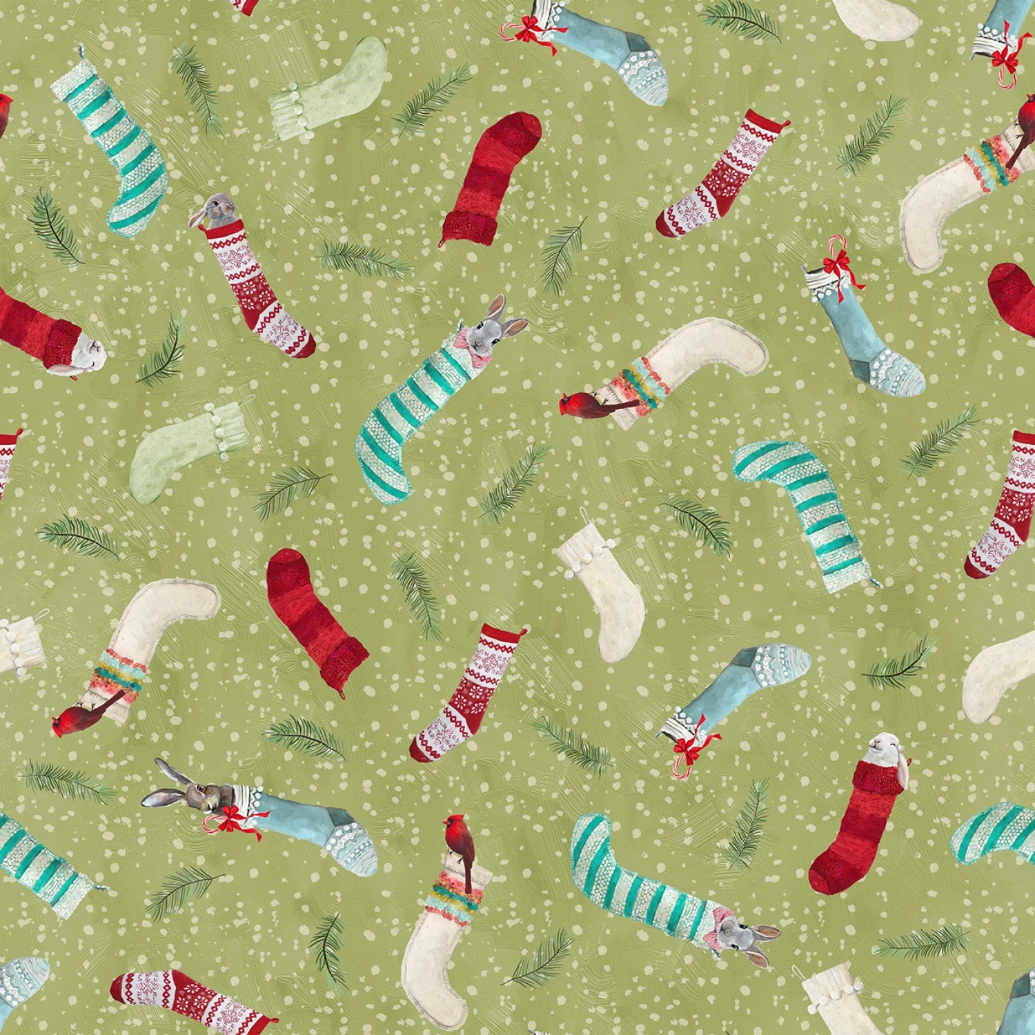 Holly Woods Sage Critter Stockings