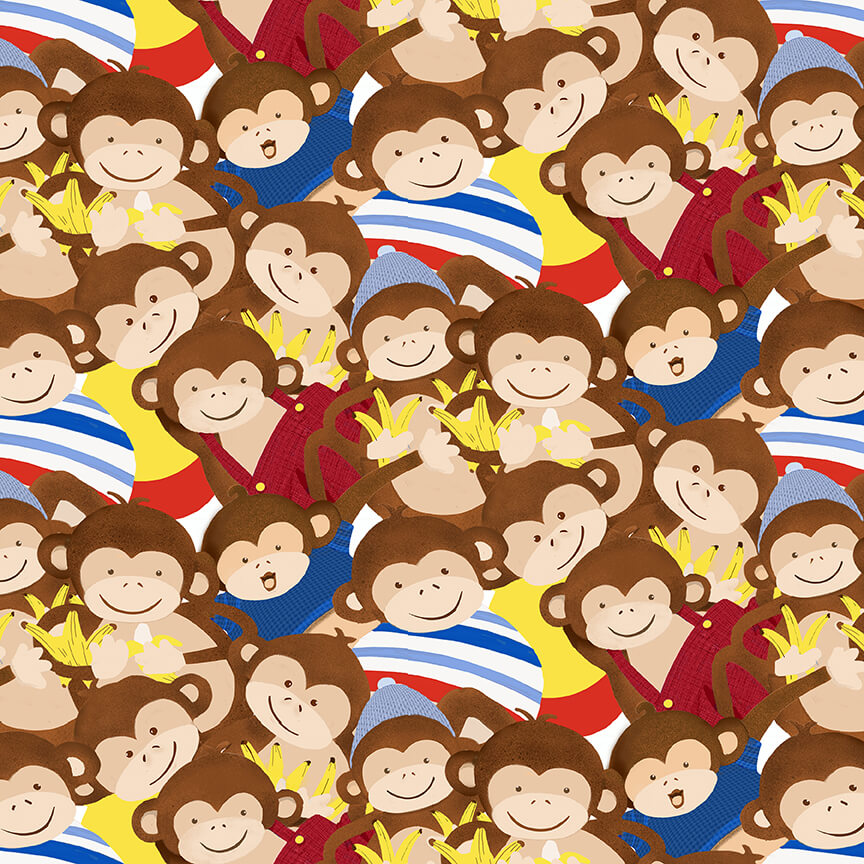 Monkey Business Monkey Faces Brown