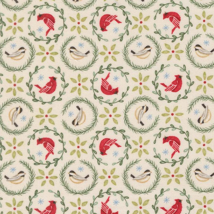 When Snow Falls Tiny Birds In Wreaths - Snowy White
