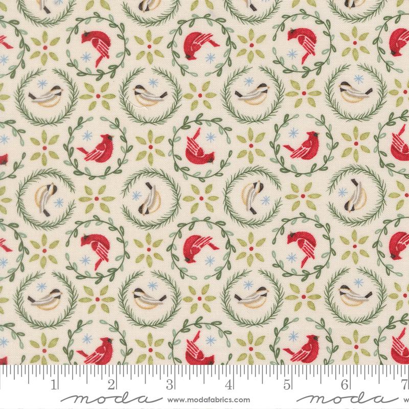 When Snow Falls Tiny Birds In Wreaths - Snowy White