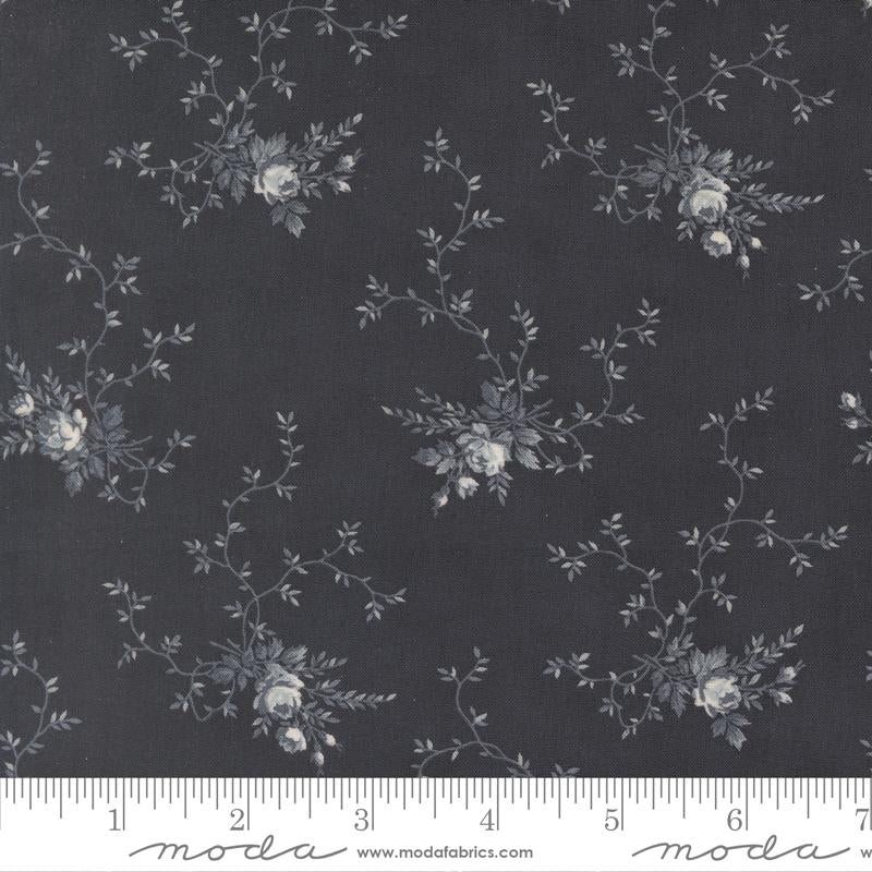 Breathtaking Blues Rose Garden Florals - Midnight