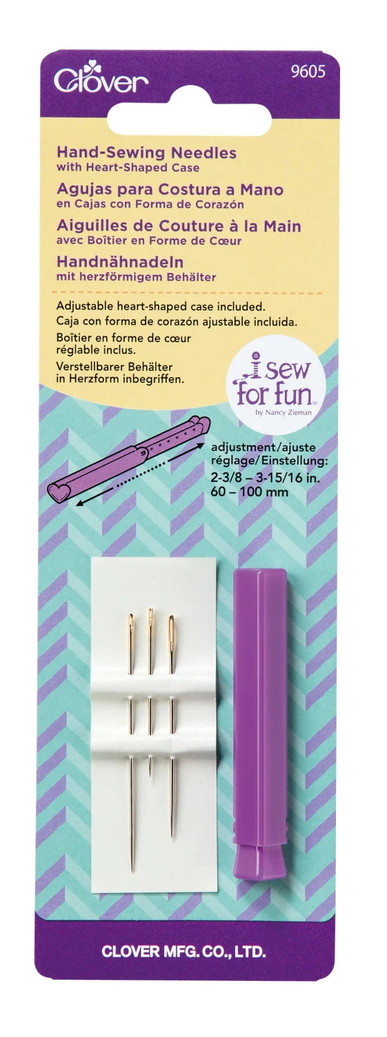 Clover Hand-Sewing Needles with Heart Shaped Case