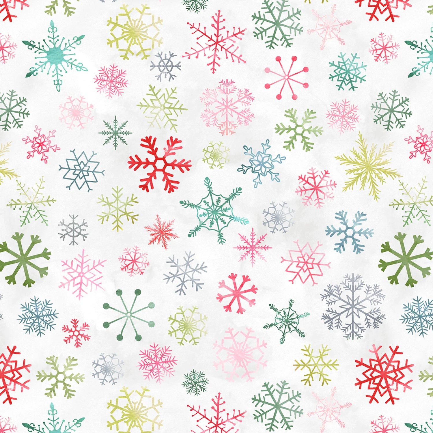 Christmas In Color Rainbow Snowflakes