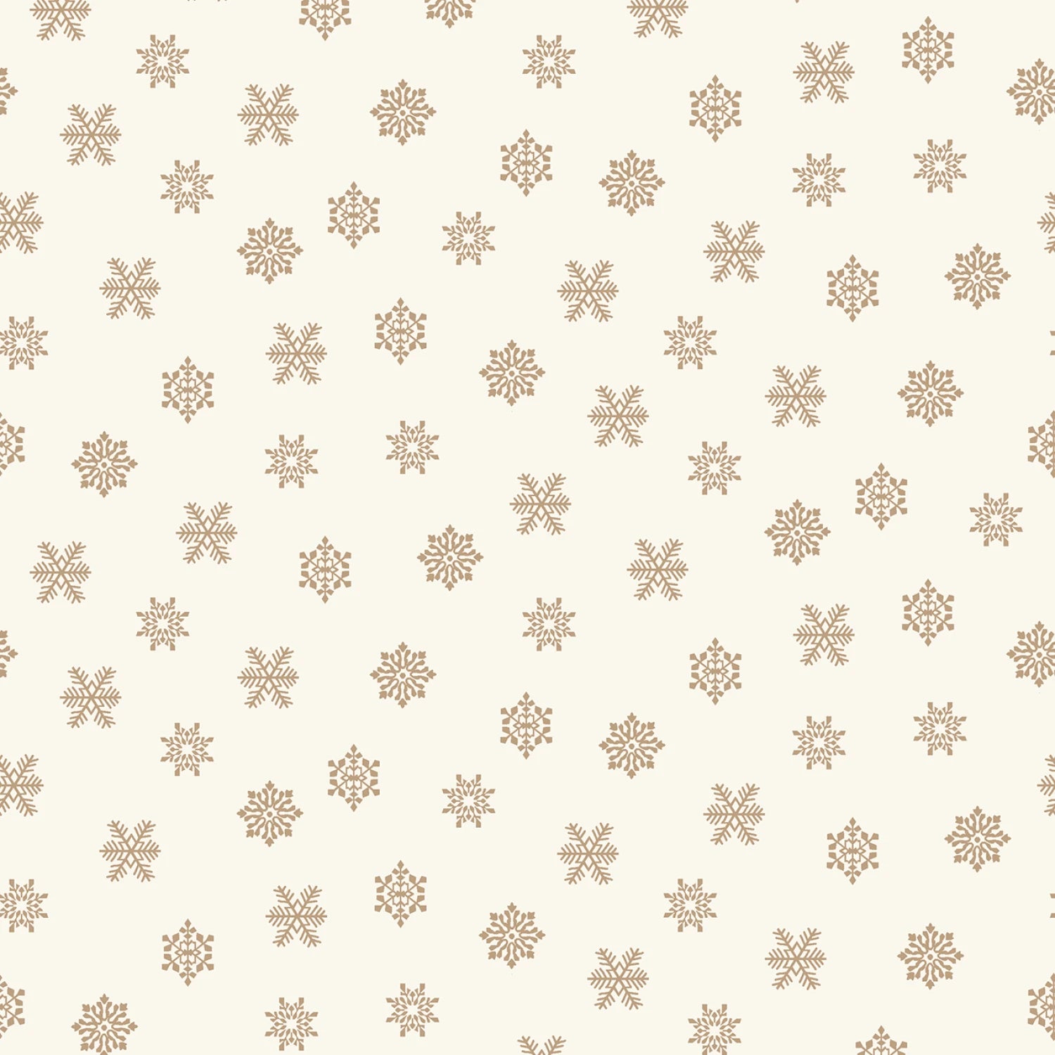 Seasonal Shirtings Beige Snowflake