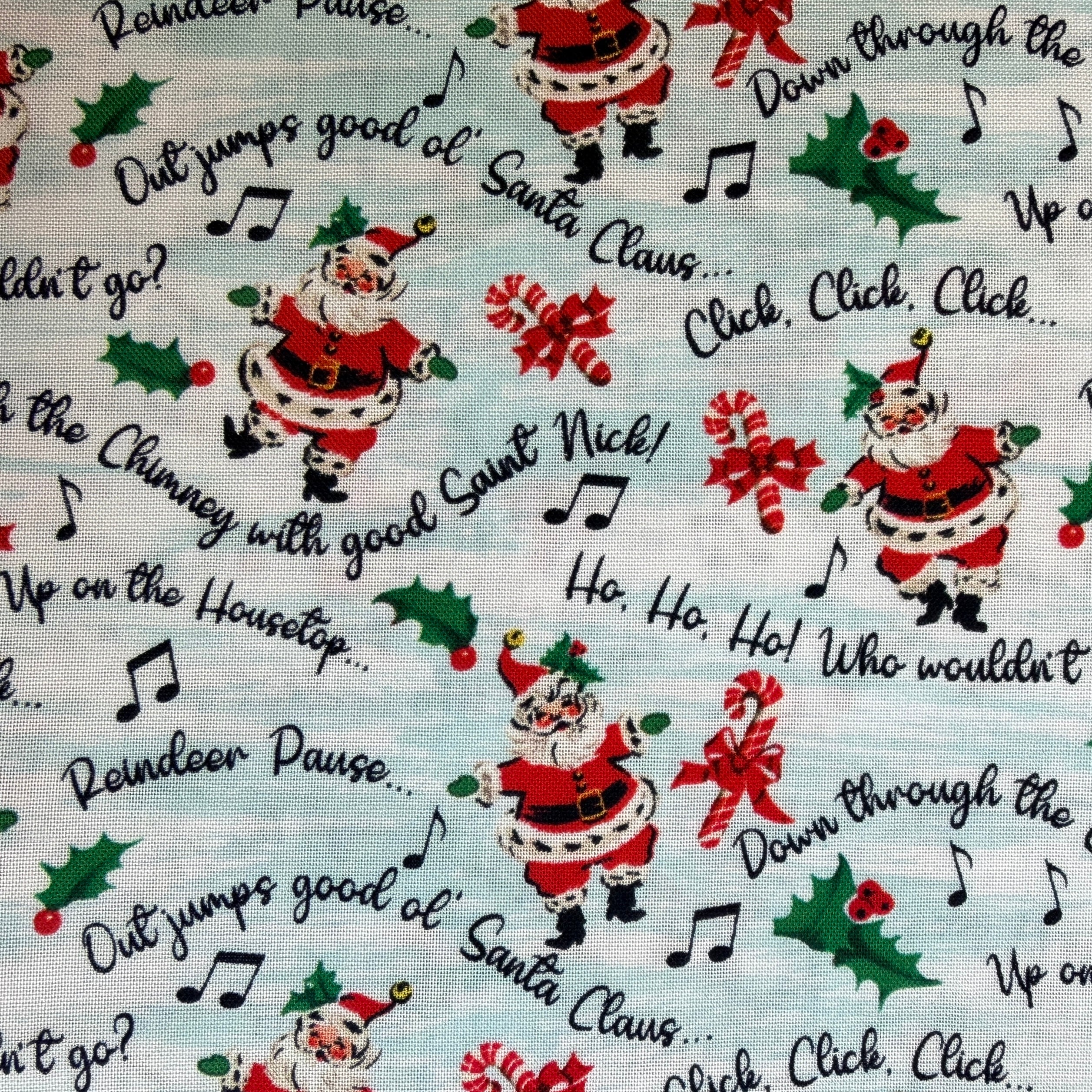 Dancing Santas - Merry Melody Magic - Light Blue