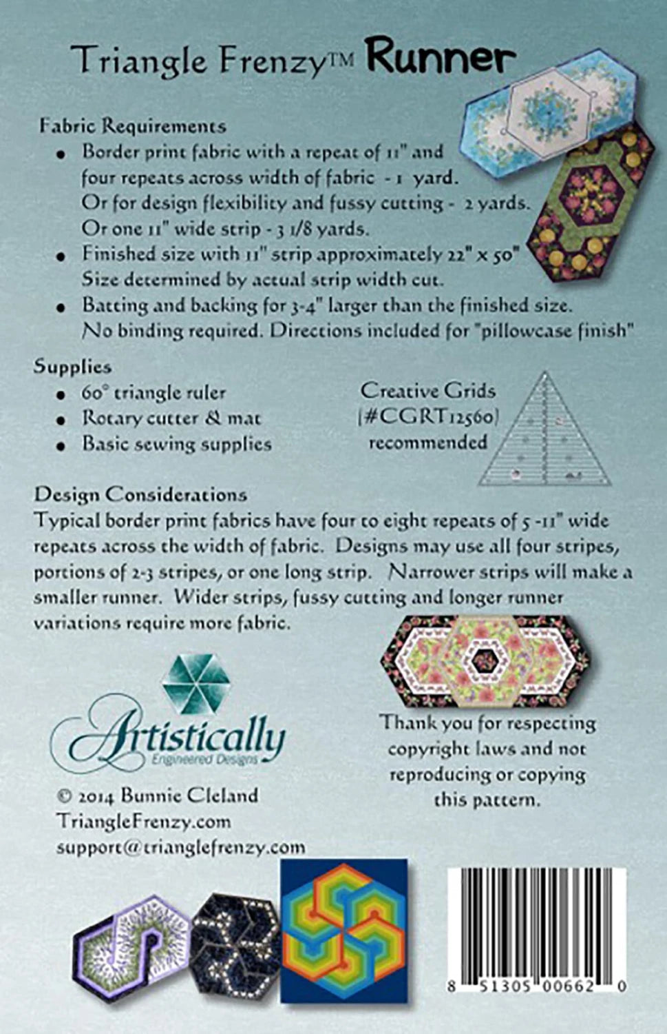 Triangle Frenzy Table Runner Pattern