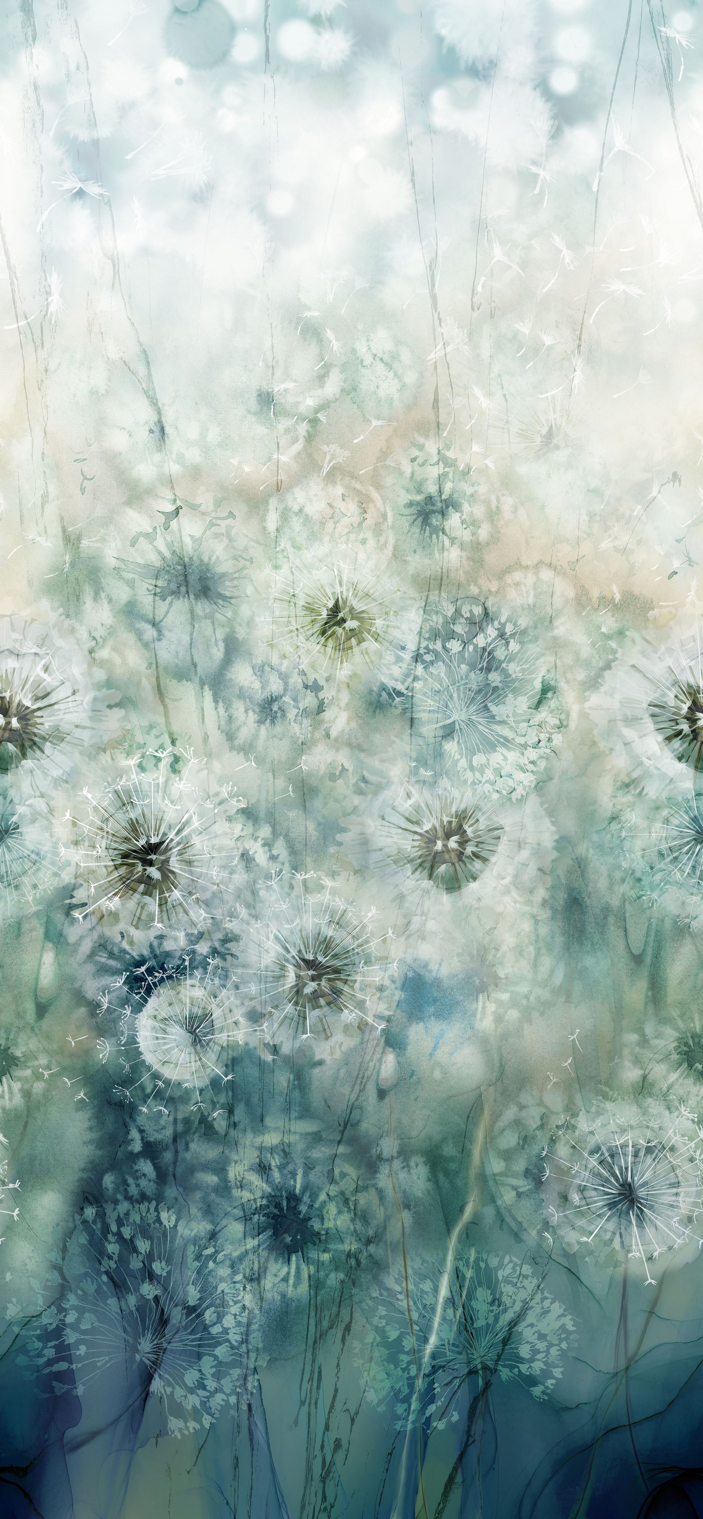 Whisper Full Border Teal Multi