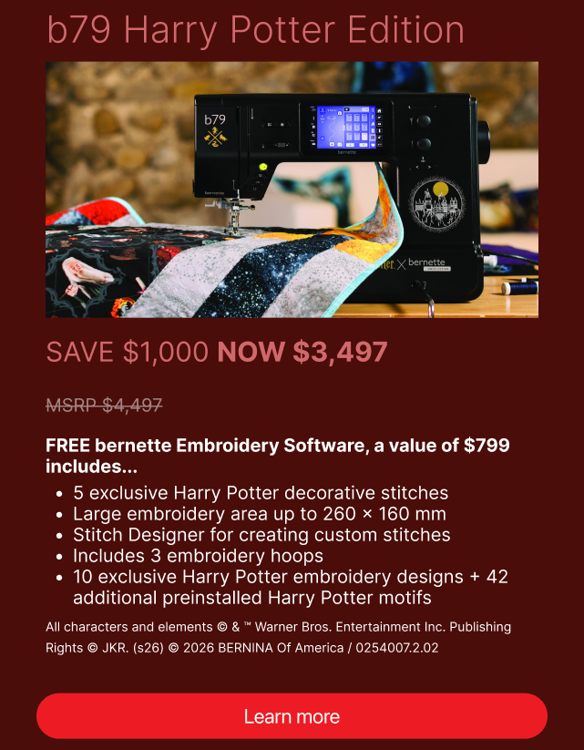 bernette b79 Harry Potter Edition - FREE SOFTWARE
