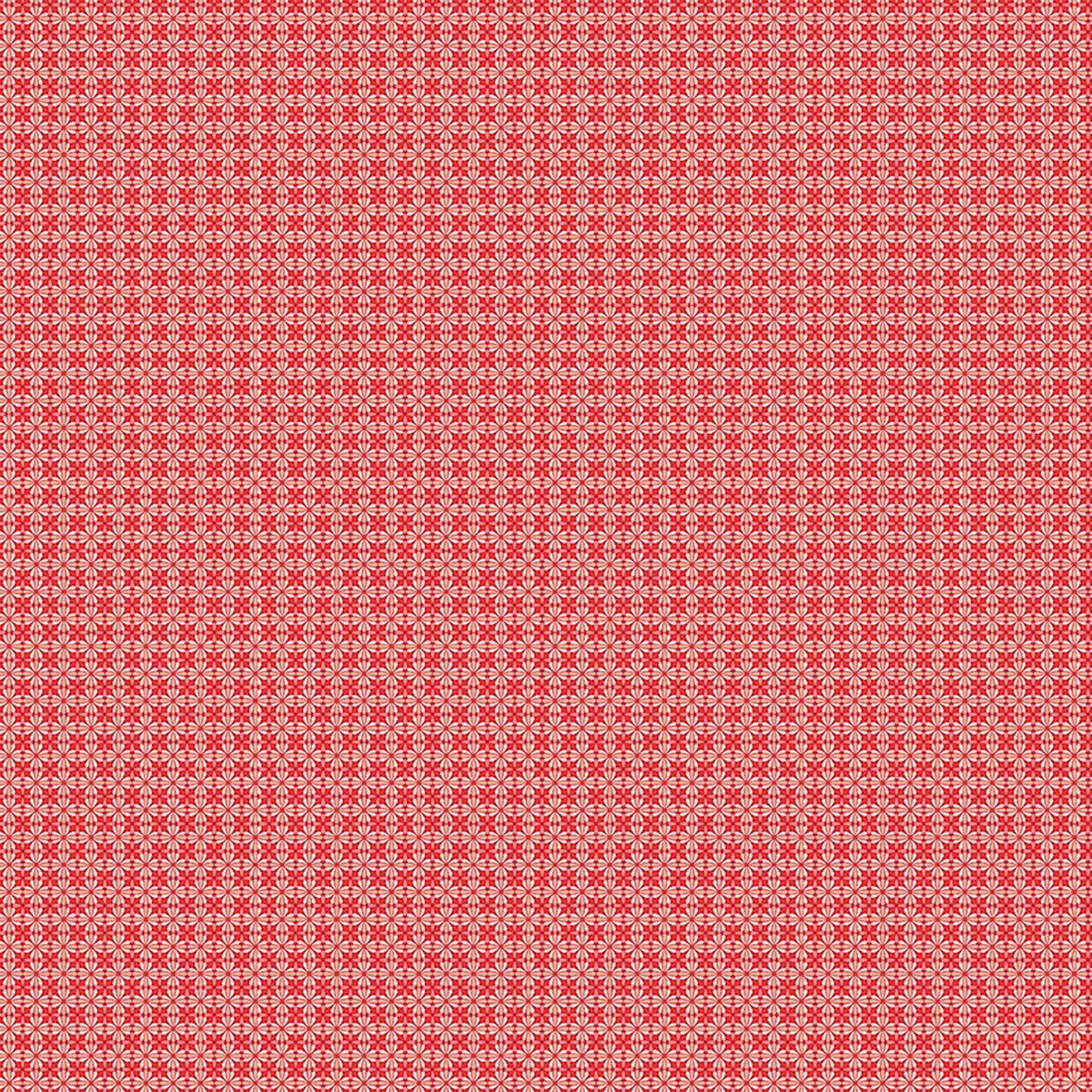Peaches and Cream Flower Geo - Red