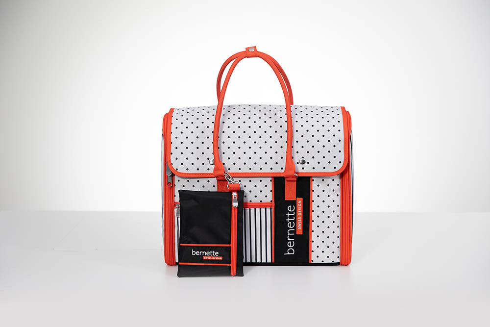 Bernette Polka Machine Tote and Pouch