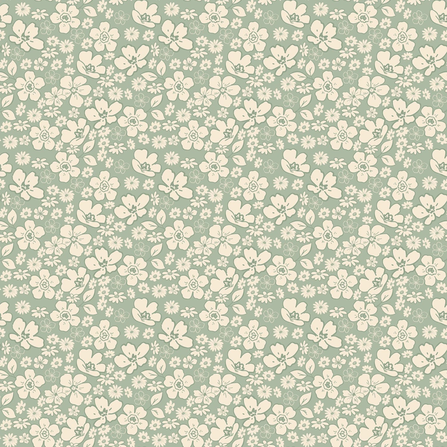 Morning Latte Tonal Floral Aloe