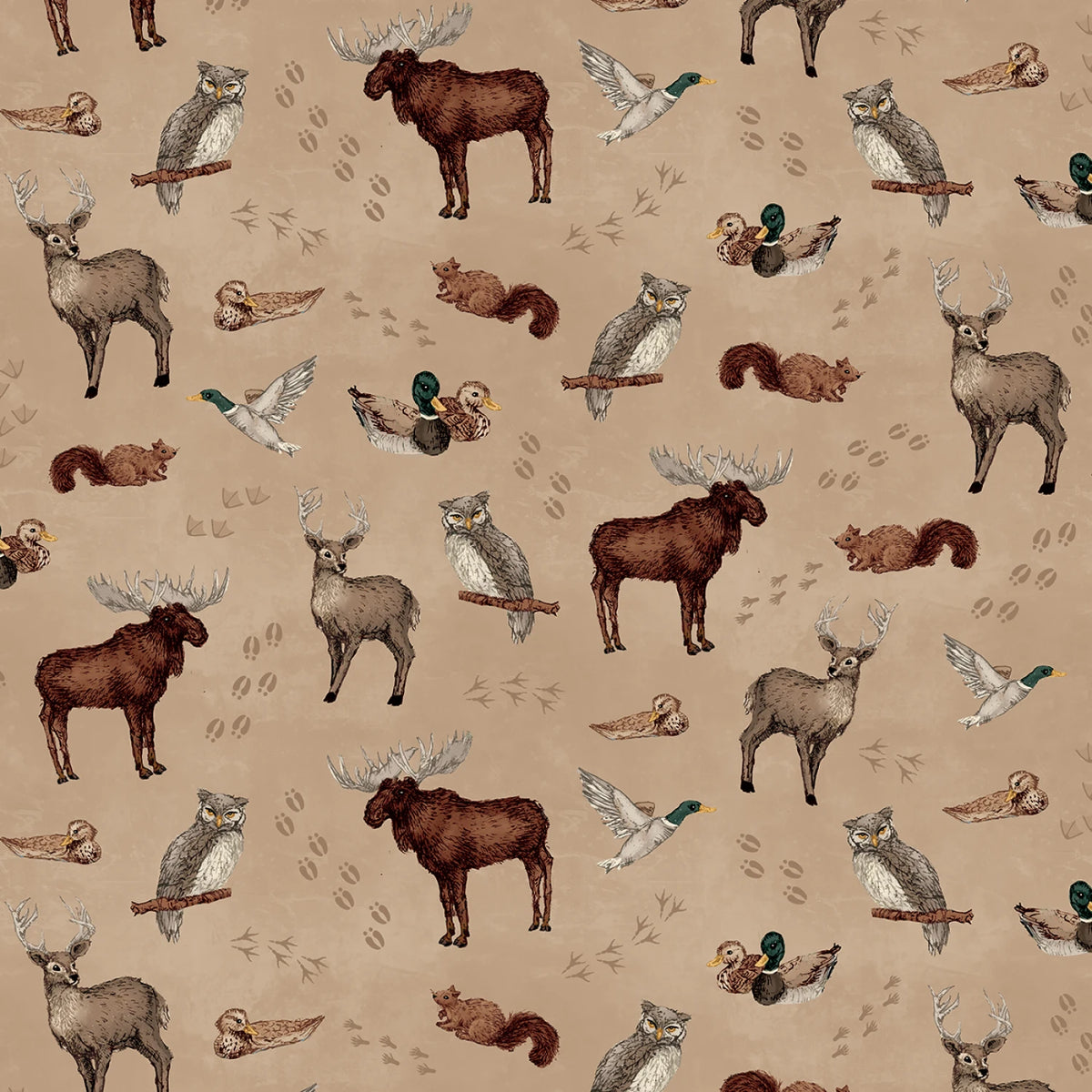 Whispering Pines Animal Toss - Tan