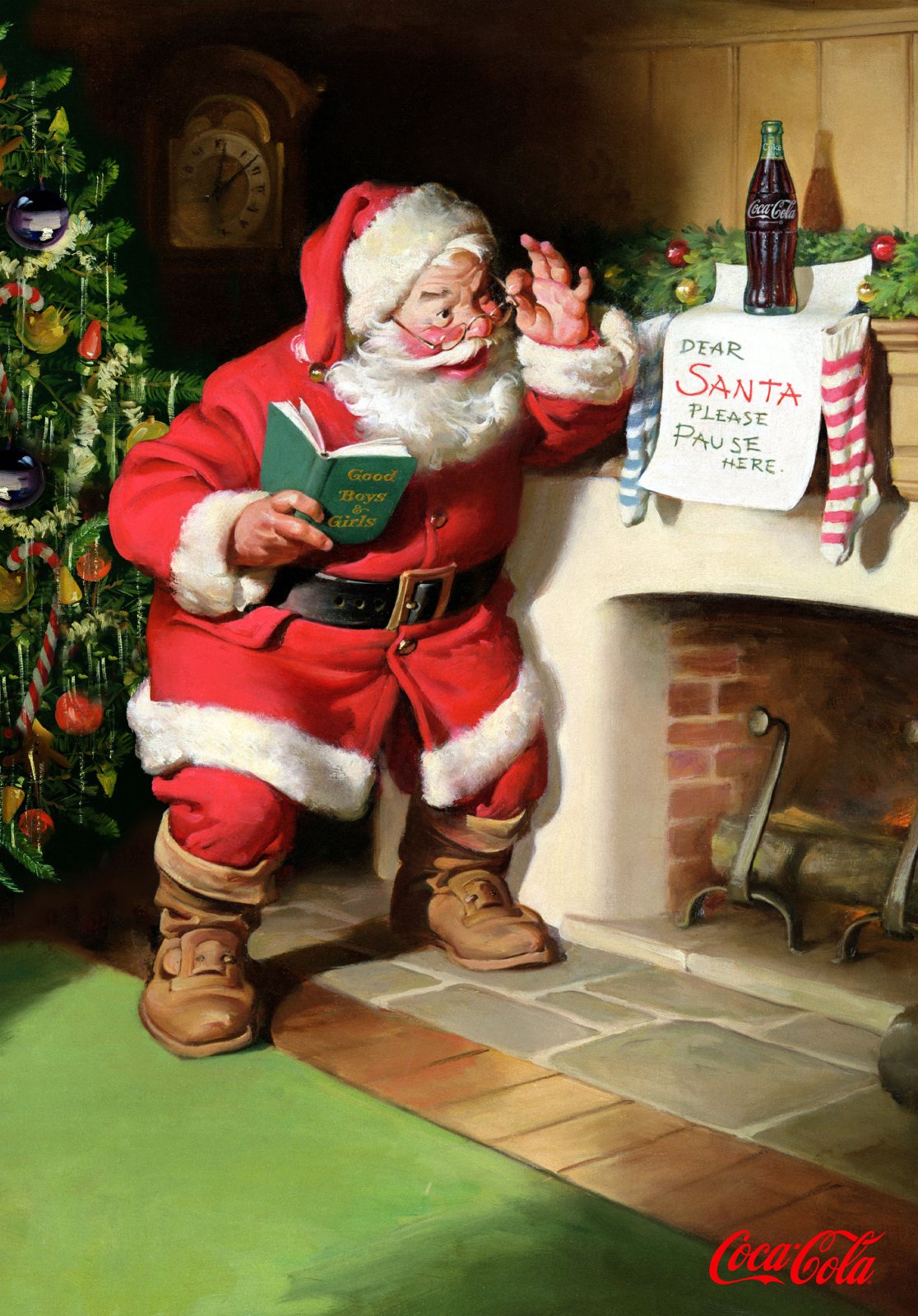 Coca-Cola Santa Christmas Panel