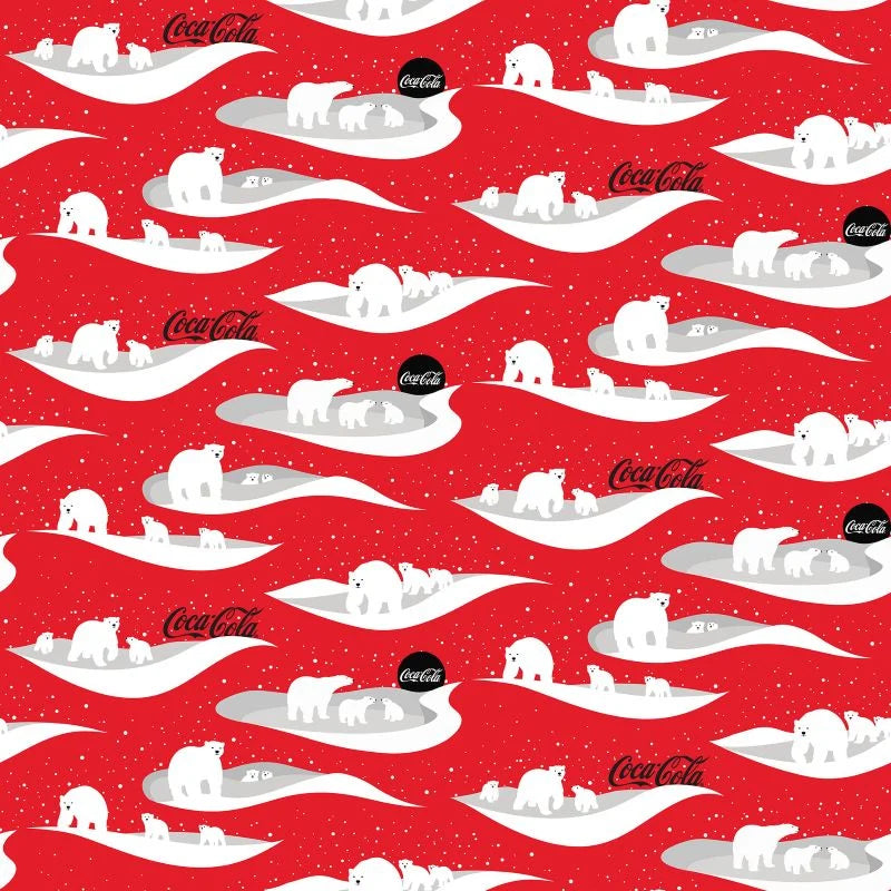 Coca-Cola Winter Scenes Polar Fleece - Red