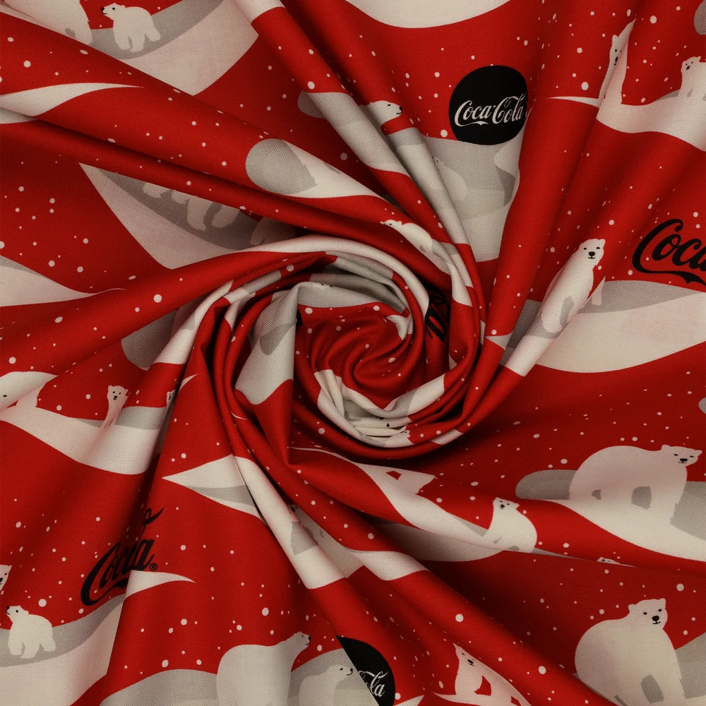 Coca-Cola Winter Scenes Polar Fleece - Red
